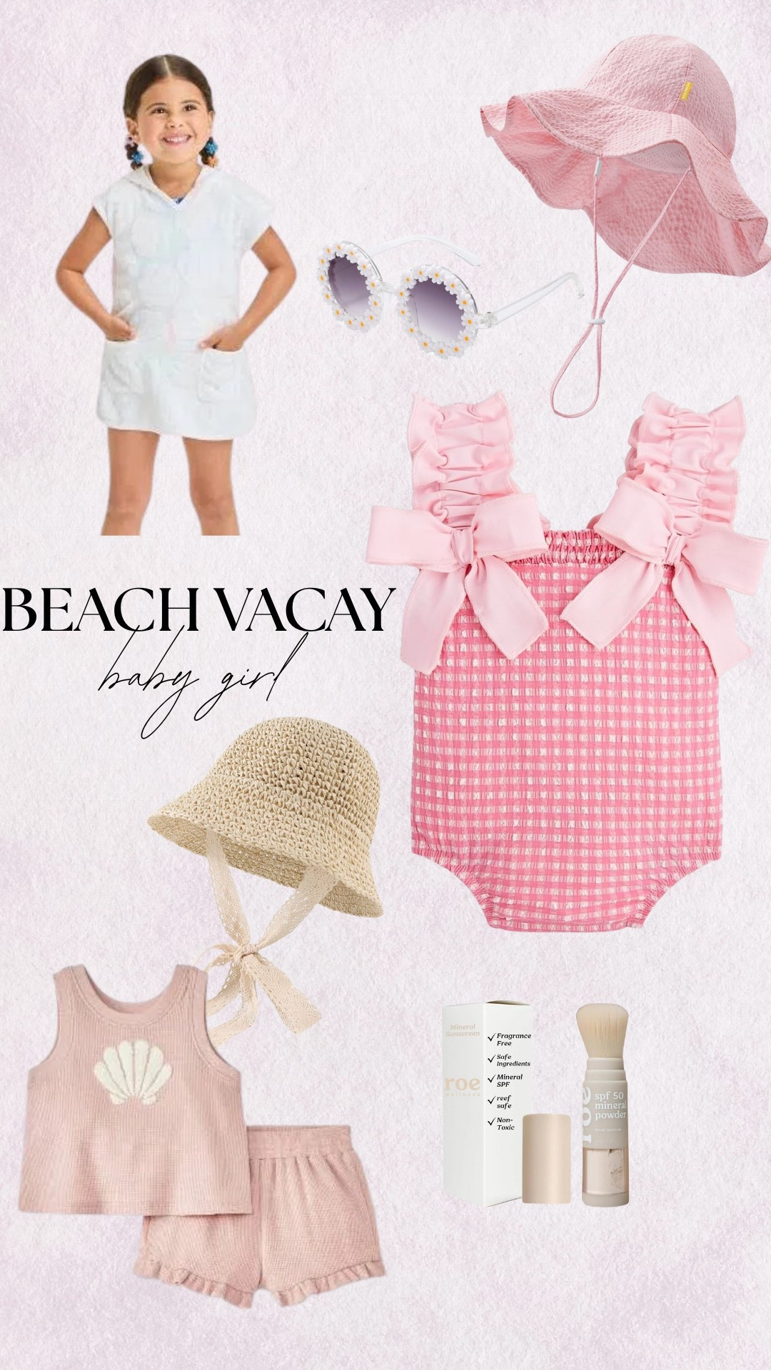 Baby girl beach vacation - swimsuits hat cover up the cutest set and sunglasses + fav sunscreen for kids! Travel

#LTKTravel #LTKSwim #LTKBaby
