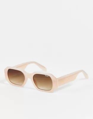 Quay Hyped Up square sunglasses in pink | ASOS (Global)