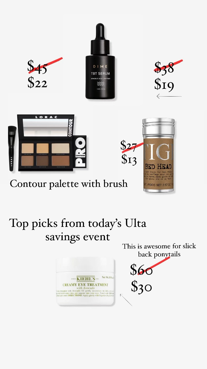 Ulta beauty savings event 
Kiehl’s sale 
Eye cream 
Dime beauty sale 
Skincare over 40 

#LTKFindsUnder50 #LTKOver40 #LTKBeauty