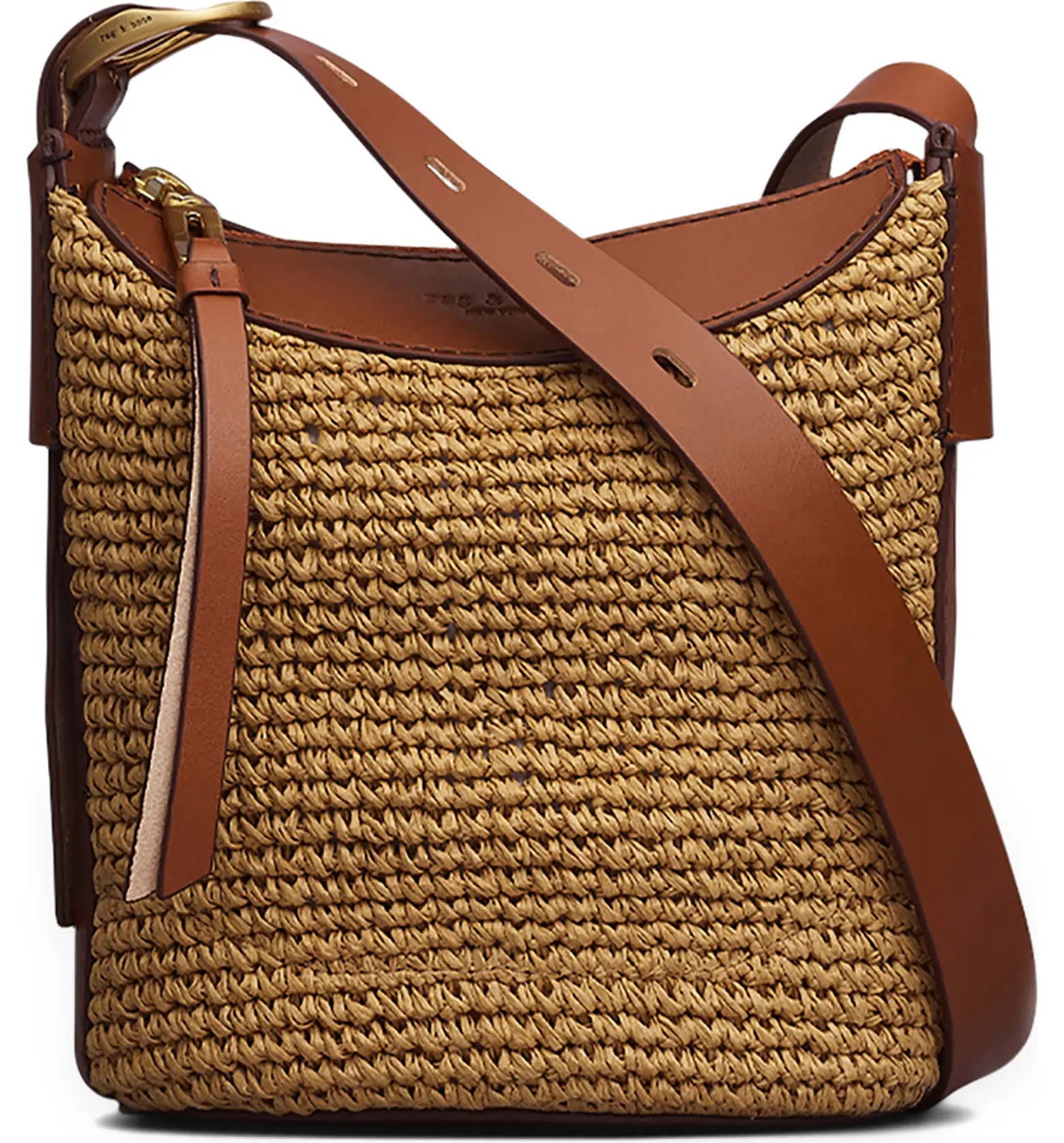 Belize Mini Straw & Leather Bucket Bag | Nordstrom