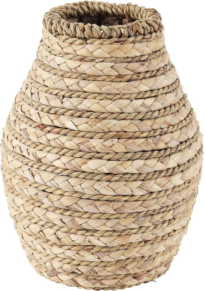 Deco 79 Seagrass Handmade Decorative Vase Braided Centerpiece Vase, Vase for Home Decoration 8" x... | Amazon (US)