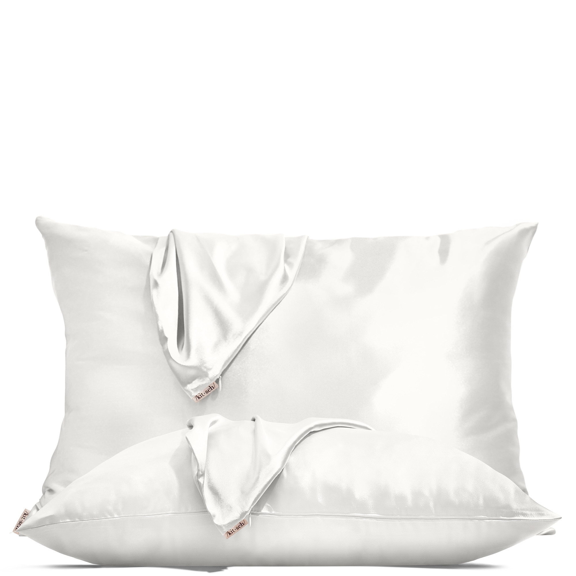 Kitsch Holiday Satin Pillowcase Duo - Ivory (Worth £32.00) | LOOKFANTASTIC | Look Fantastic (UK)