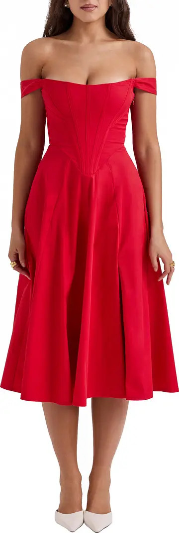 Saira Floral Lace-Up Corset Cocktail Dress | Nordstrom