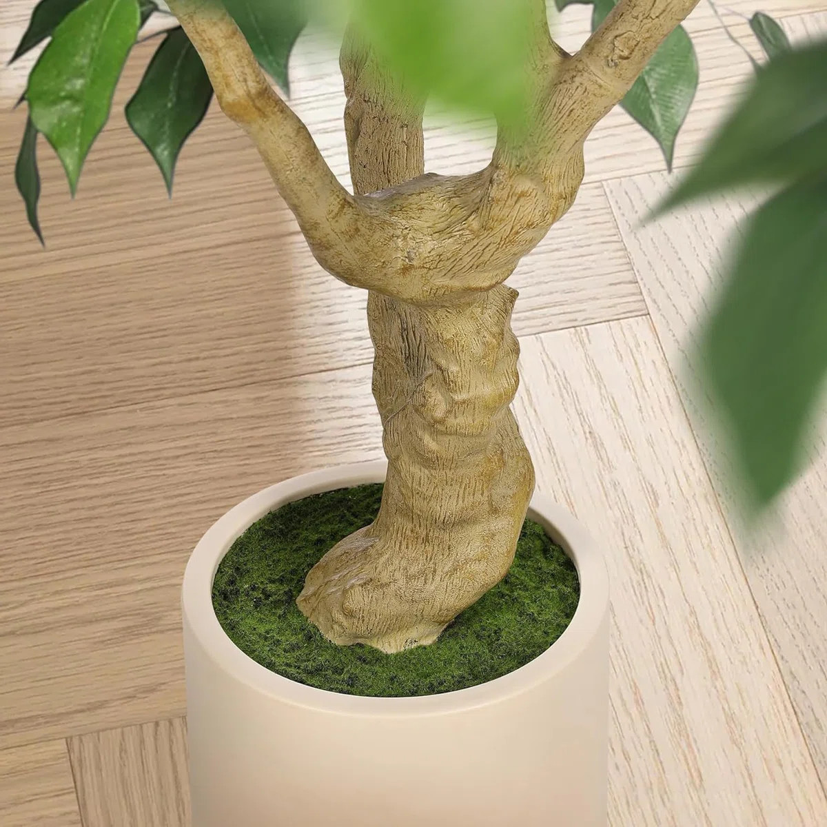 8ft Faux Ficus Tree in Planter, Lifelike Artificial Ficus Plant for Home and Office Decor | Wayfair North America