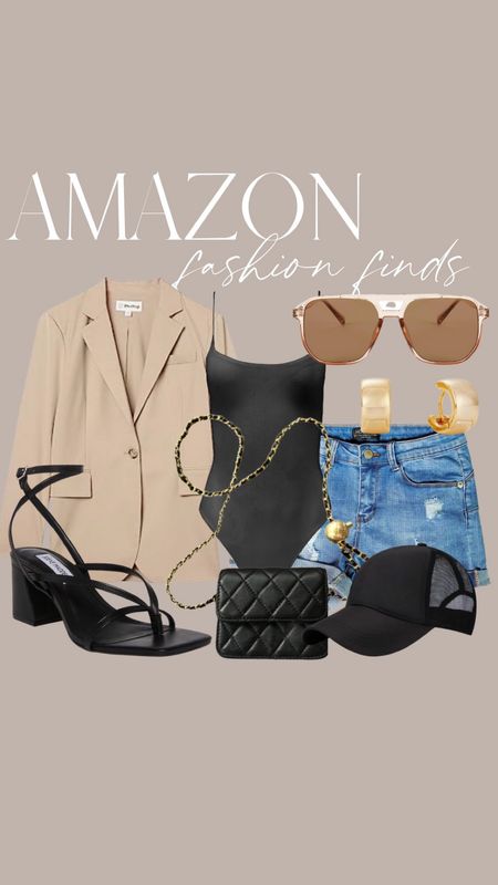 Blazer
Sunglasses 
Denim shorts
Heels
Swimsuit
Crossbody bag
Fashion

#LTKstyletip #LTKswim #LTKunder100