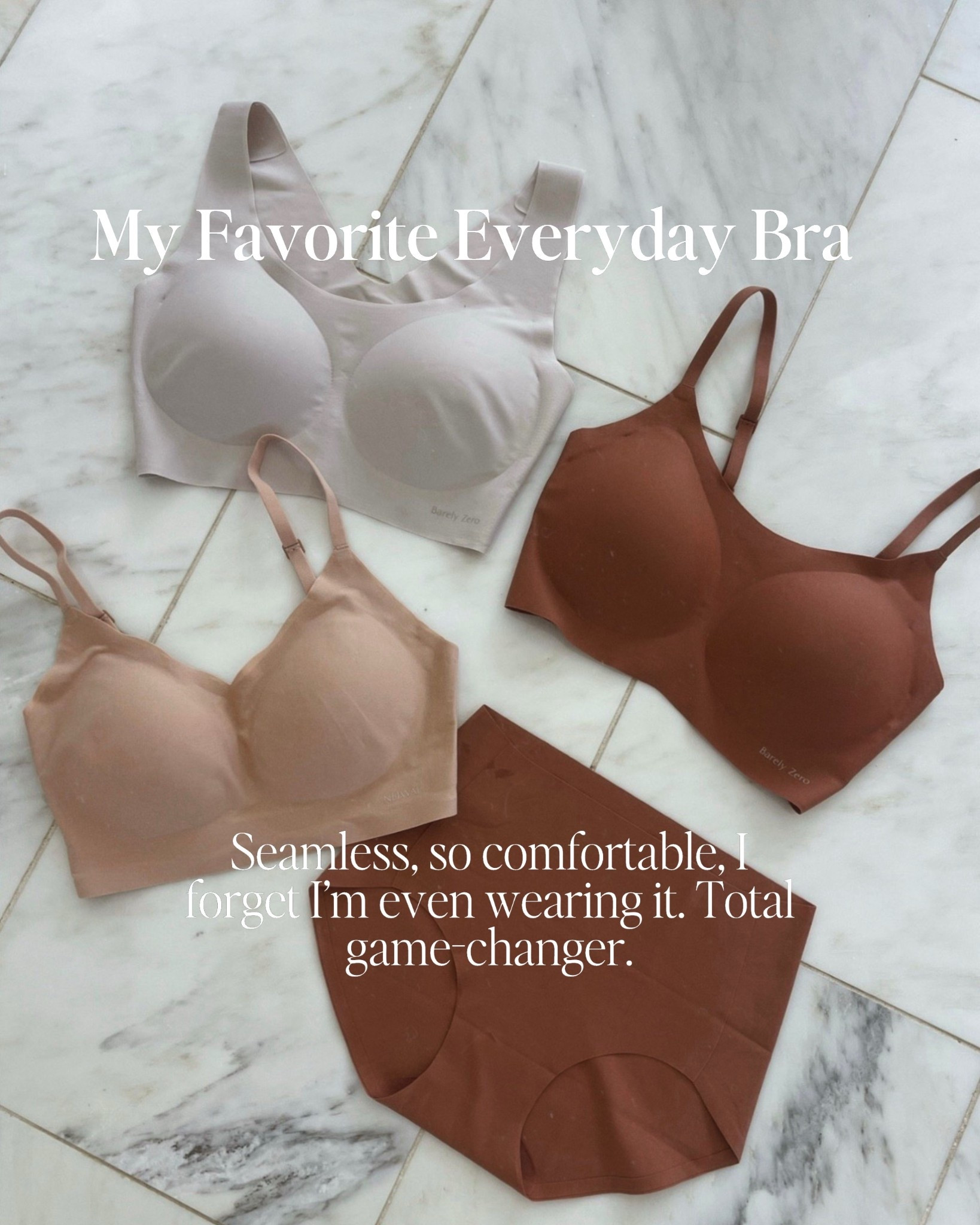 The most comfortable underwear that's now show even under leggings and the best everyday bra. 