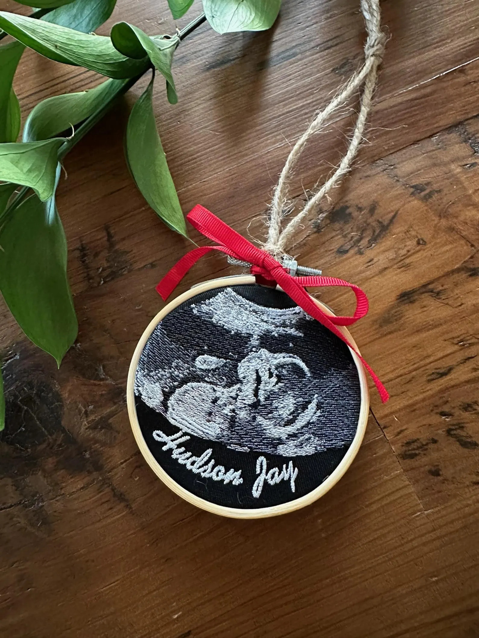 Custom Embroidered Ultrasound Hoop Art – Baby Shower Gift, Sonogram Ornament | Etsy (US)