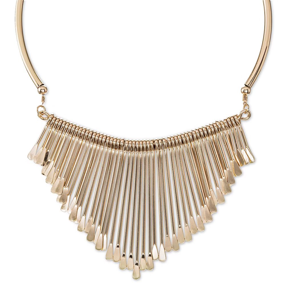 Women's Natasha Accessories Imitation Gold Statement Necklace - Gold (8""), Bright Gold | Target