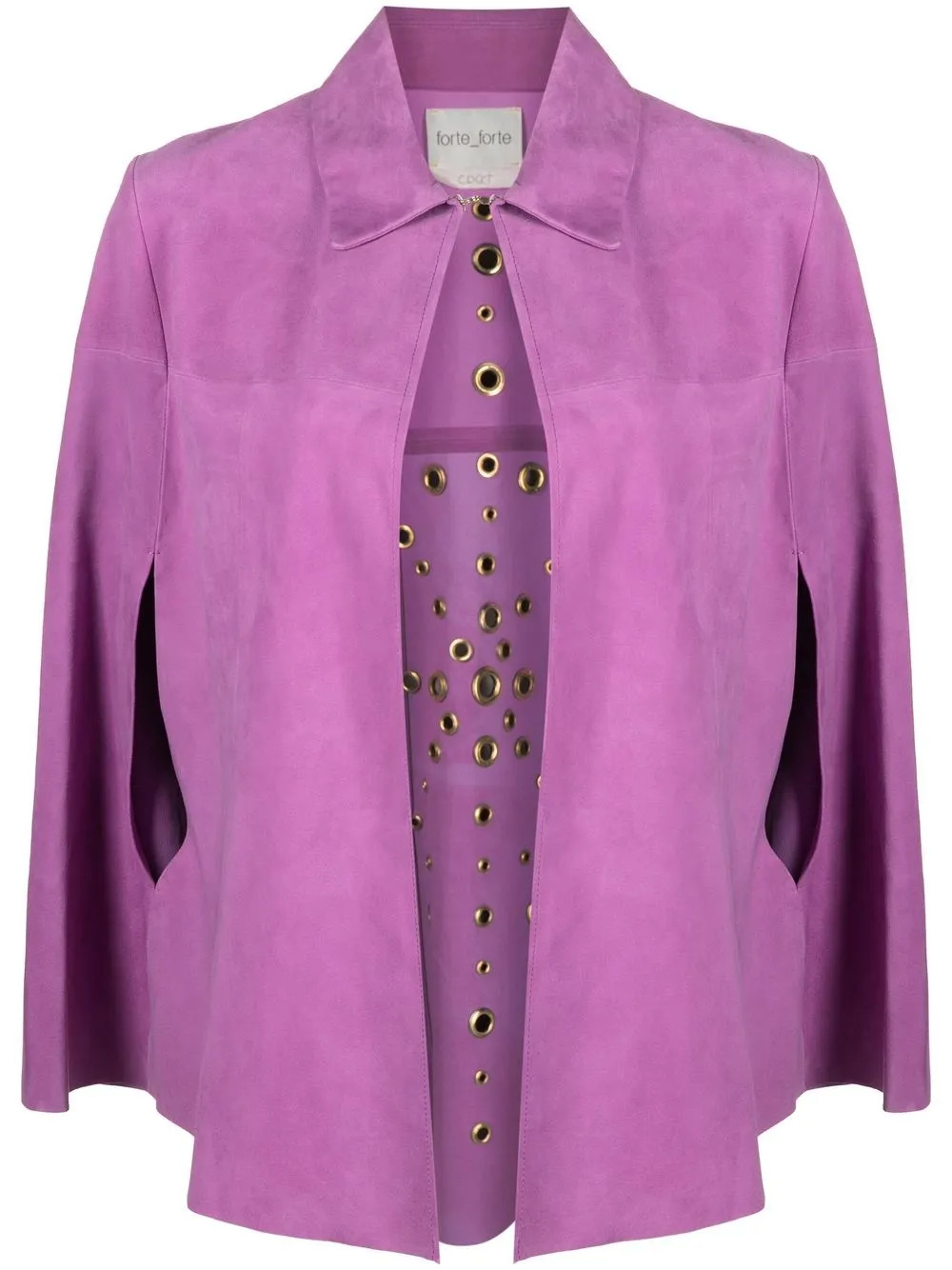 eyelet-detail suede cape | Farfetch Global