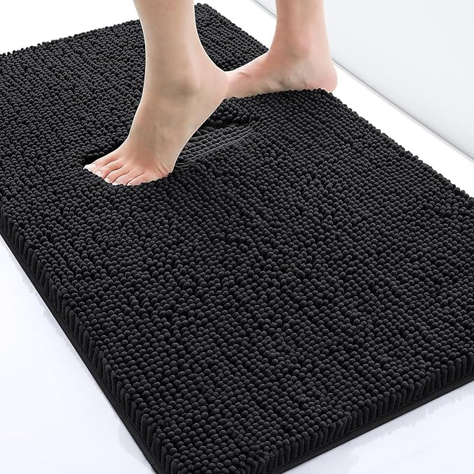 smiry Luxury Chenille Bath Rug, Extra Soft and Absorbent Shaggy Bathroom Mat Rugs, Machine Washab... | Amazon (US)