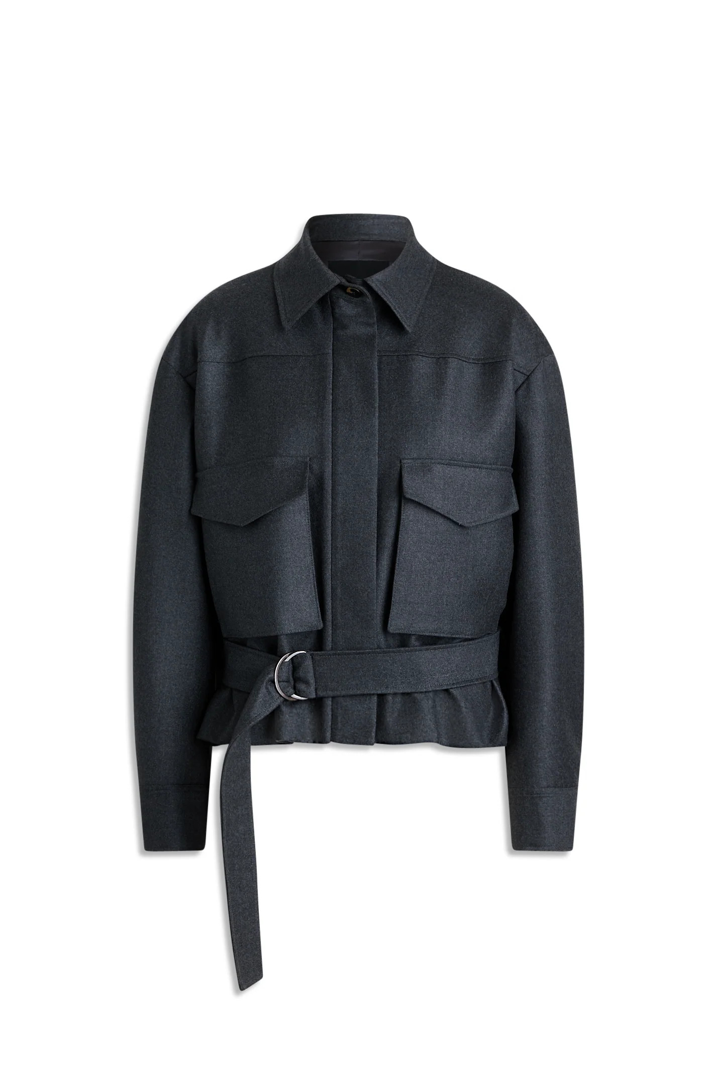 FLANNEL PATCH POCKET BOMBER - PEPPER - Scanlan Theodore | Scanlan Theodore AU