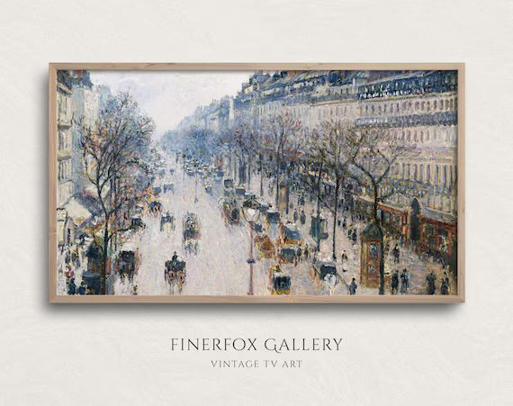 Samsung Frame TV Art Paris Print | Vintage Paris City Scene Oil Painting by Pissarro | Digital Do... | Etsy (US)