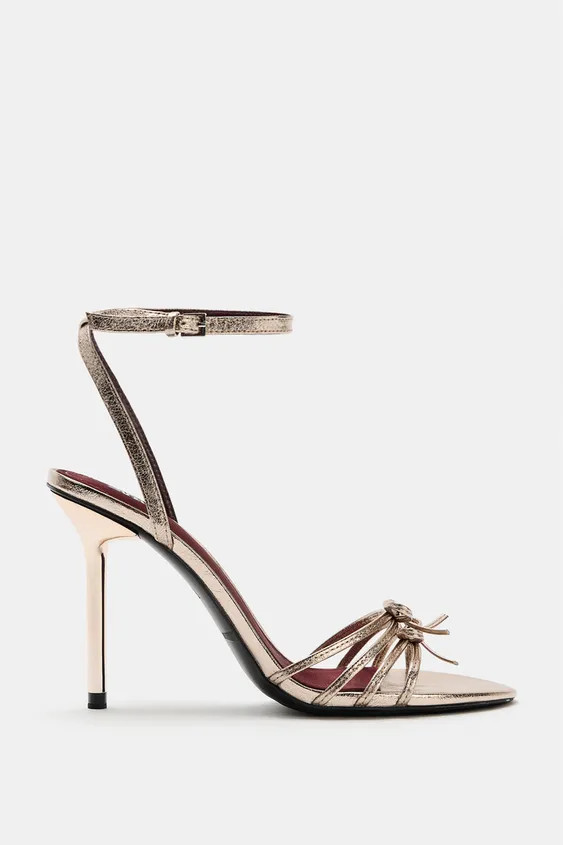 HEELED SANDALS WITH BOWS | Zara UK