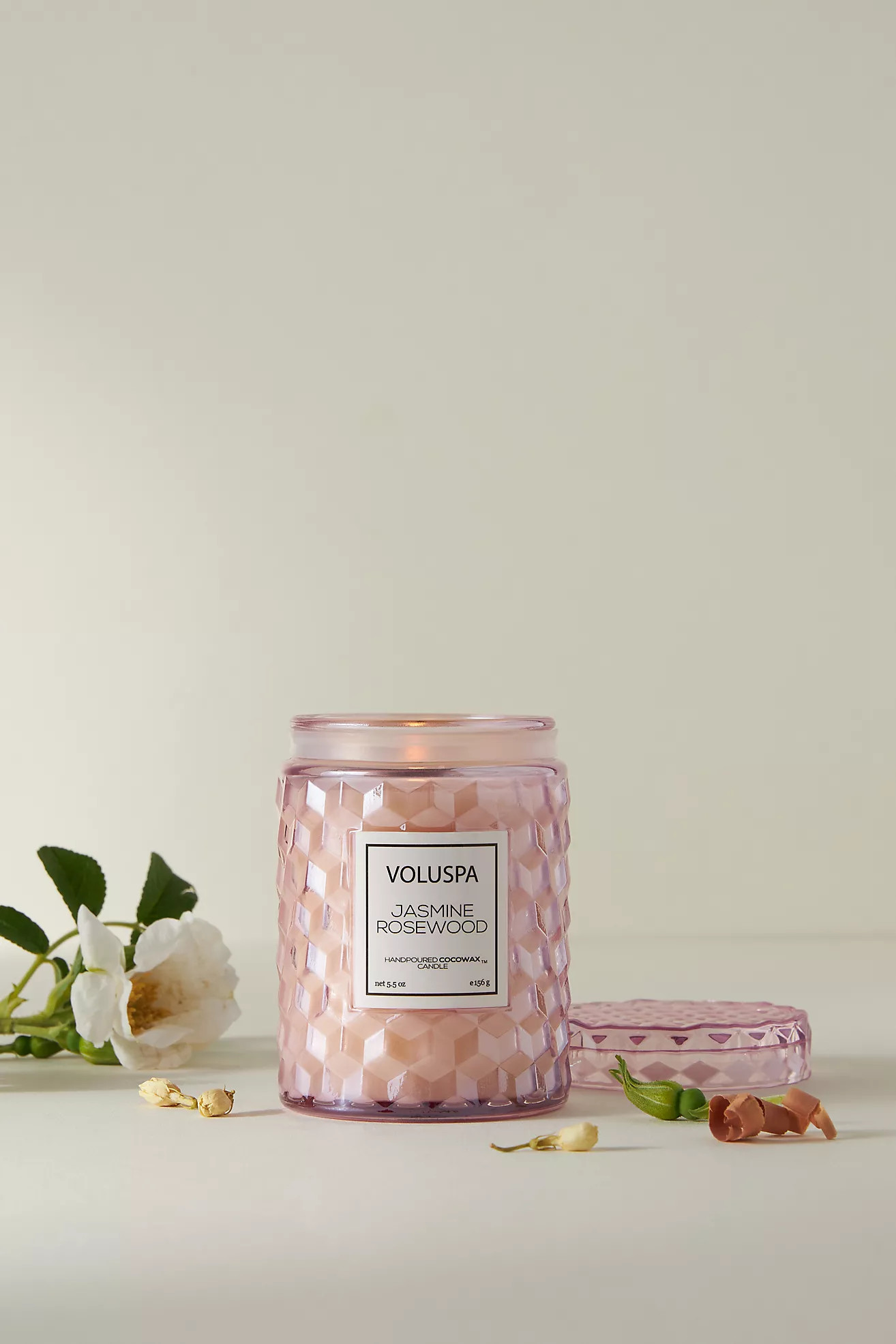 Voluspa Roses Petite Embossed Jar Candle | Anthropologie (US)