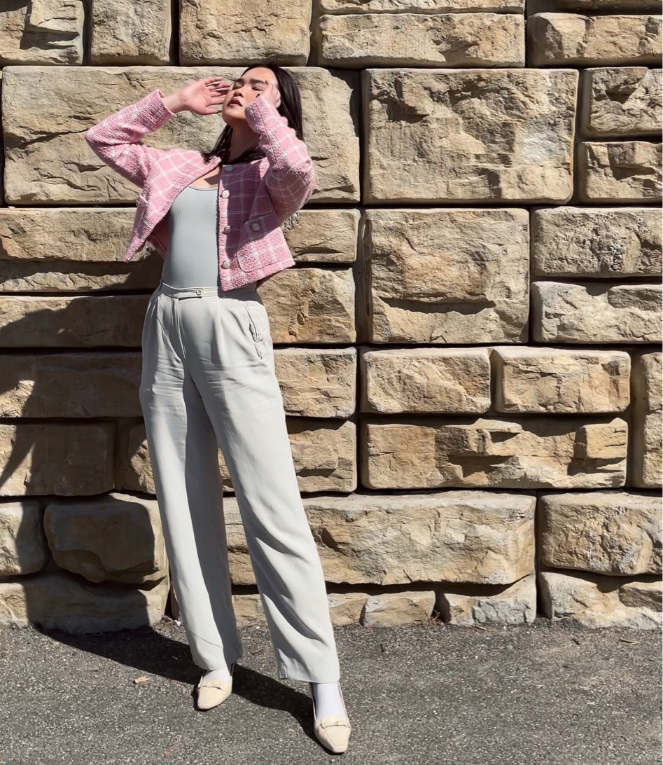 A tweed jacket can add sophistication to your spring outfit. Pair it with tailored trousers or a skirt for a polished look. For a more casual vibe, you can also wear it with jeans and a simple blouse or sweater. Finish off the outfit with heels or flats, depending on the occasion, and accessorize with classic jewelry pieces like pearls or simple metallic accents.

#LTKworkwear #LTKfindsunder50 #LTKstyletip