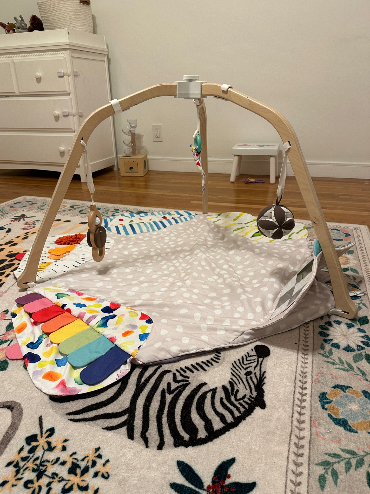 I know the lovevery play gym is a little divisive, but I’m a big fan! I used it with both my girls. It’s great for encouraging exploration and learning without flashy lights and annoying sounds (not that we don’t also have those toys, but I’m all about balance). Their items are definitely pricey but they’re so thoughtfully designed and include instructions on how to use them at different stages which is so helpful when you’re trying to figure out what exactly to do with your baby or toddler. The version I have is a few years old so the new one might be a bit different but I’m sure it’s just as great! 

#LTKbaby #LTKkids #LTKfamily