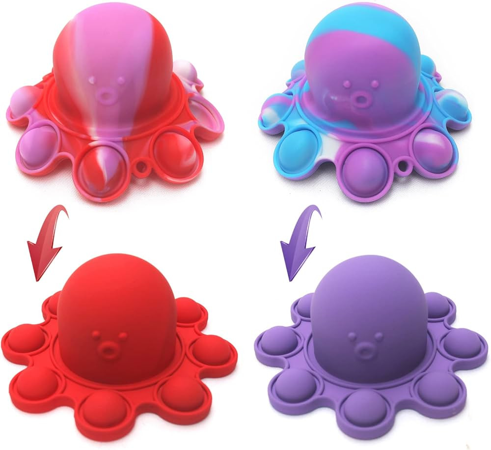 Spectabilis Octopus Pop Fidget Toy 2 Packs, Sensory Squishy Toys Flip It Relieve Anxiety, Lovely ... | Amazon (US)