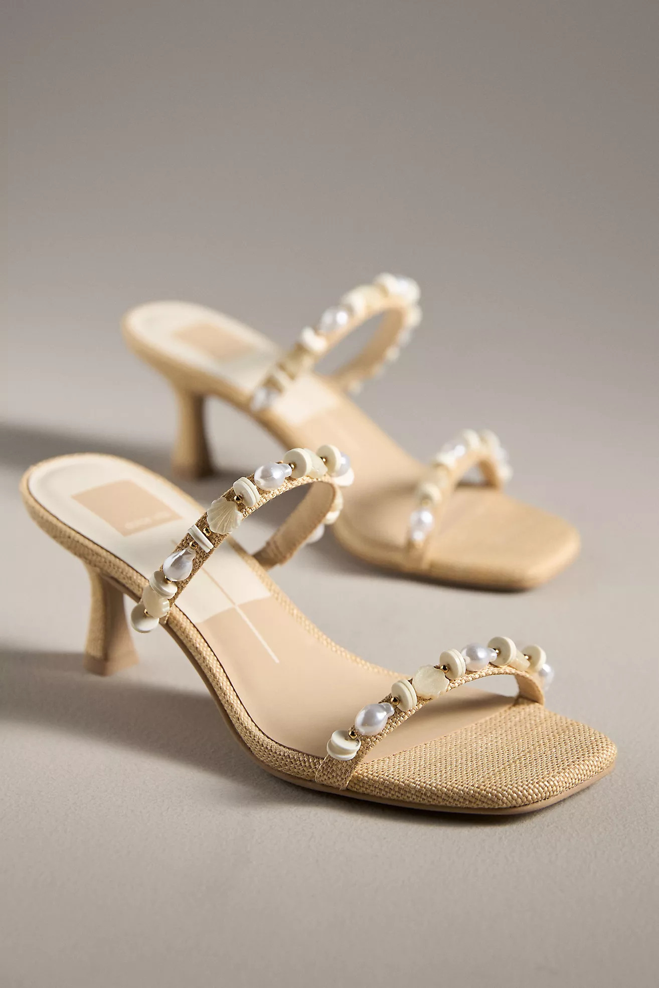 Dolce Vita Grayson Raffia Kitten Heels | Anthropologie (US)
