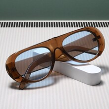 pc Ladies Round Plastic Fashion Glasses Suitable For Outdoor Travel Party Decoration Blocking Strong Light Filtering Harmful Rays Cycling And Everyday | SHEIN