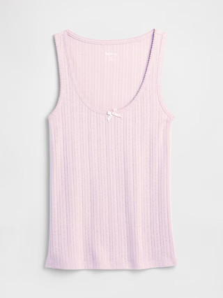Pointelle Scoopneck PJ Tank Top | Gap Factory