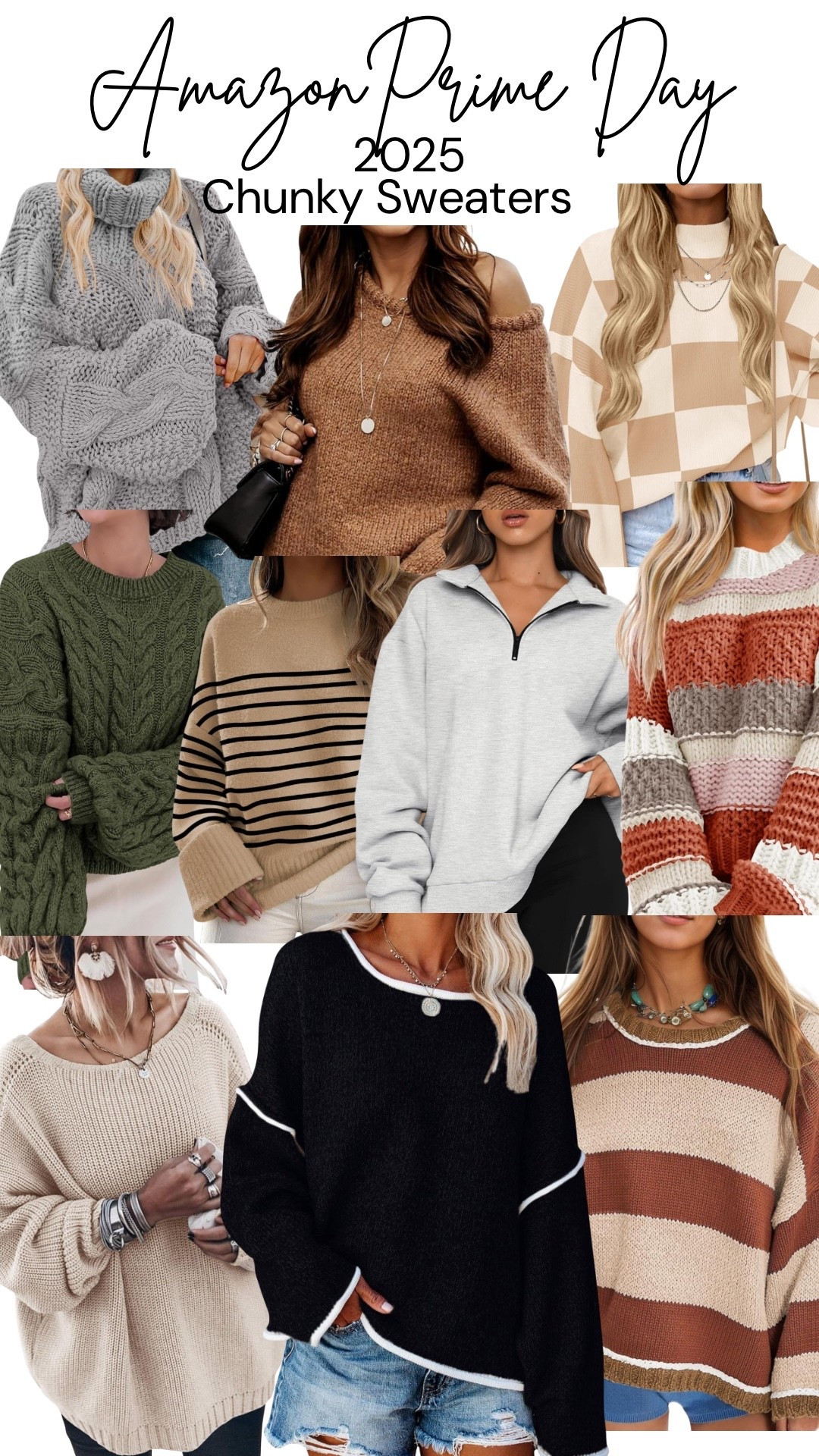 Prime Big Deal Days!! Last day to shop. 
Found some adorable chunky sweaters, the chunkier the better 👏🏼👏🏼

#FoundItOnAmazon #ChunkySweaters #WomensFashion 

#LTKSeasonal #LTKFindsUnder50 #LTKSaleAlert