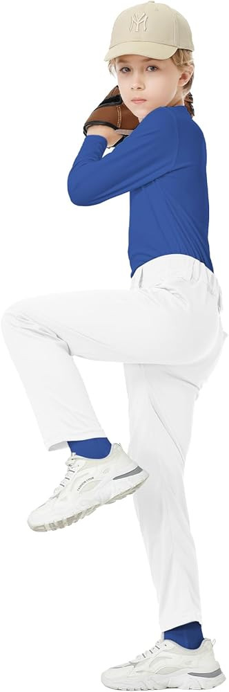 QBK 2T 3T 4T 5T to 17 Years Toddler Boys Baseball Pants Girls Softball Pants Kids Tee Ball Pants | Amazon (US)