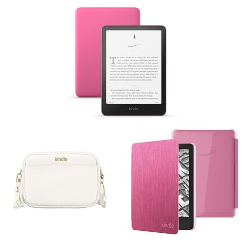 Amazon Kindle Paperwhite Bundle: Includes, Amazon Kindle Paperwhite 16GB | Raspberry, Sling Bag | Dune, Clear Back Case | Raspberry | Amazon (US)