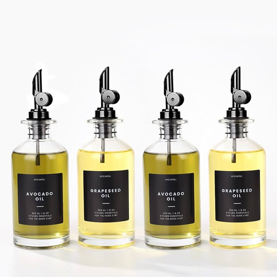 Molimoli Olive Oil Dispenser Bottle for Kitchen, Oil Dispenser w. Weighted Pourer, Glass Bottle D... | Amazon (US)