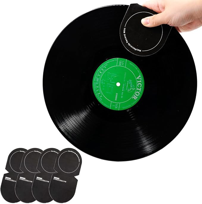 sdroceRyaM 4PCS Record Mitt LP Handler Gripper Anti-Static Vinyl Record Cleaner &Protector Soft M... | Amazon (US)