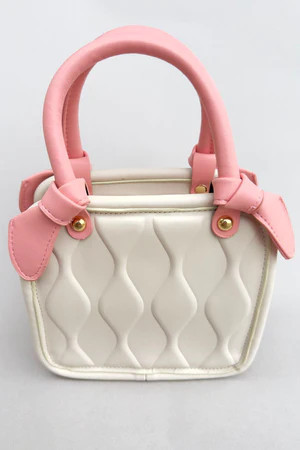 Rose Pink/Coconut Groovy Purse | Mila and Rose