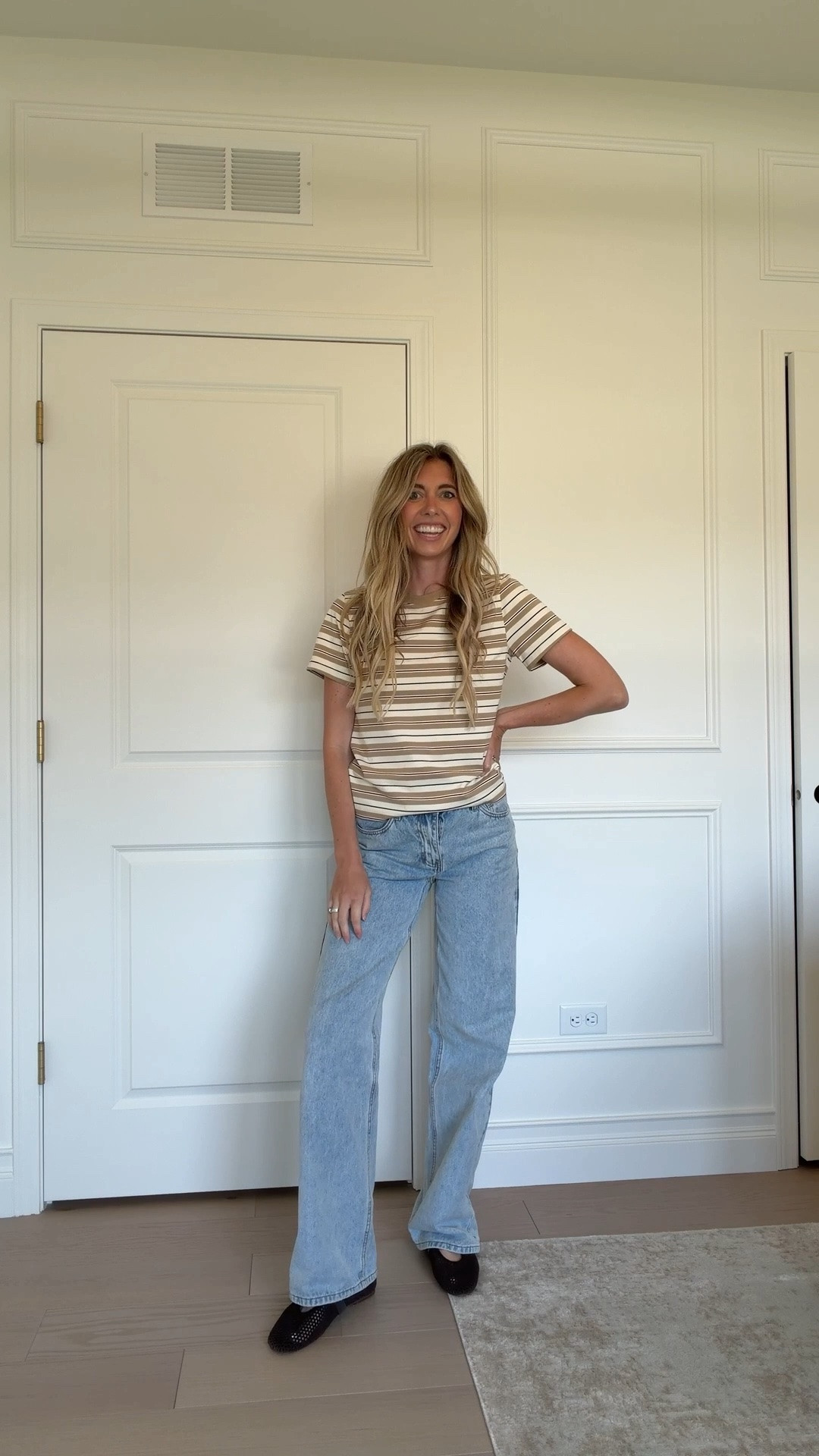 Effortless everyday style 🤍 This casual Nordstrom Anniversary Sale look is one you'll reach for on repeat!
✨ Pistola striped tee — I sized up to a Medium for a more relaxed fit (it runs small!)
✨ madewell jeans — the perfect elevated everyday denim
✨ Steve Madden flats — chic, comfortable, and an easy designer-inspired staple
These are some of my favorite wearable pieces from the sale that you'll get so much use out of. Shop this entire look before your size sells out through my LTK!
#NordstromAnniversarySale #NSale #LTKStyle #LTKFinds #NordstromStyle #CasualStyle #EverydayOutfit #StripedTee #PistolaDenim #MotherDenim #SteveMadden #FallStyle #WardrobeEssentials #ClosetStaples #NeutralStyle #PetiteStyle #EffortlessStyle #CapsuleWardrobe #StyleInspiration #DailyOutfit #OOTD #WearOnRepeat #NordstromFinds #SaleSeason #FashionInspo #ClassicStyle #ChicStyle #TrendingStyle #ShopMyLTK

#LTKSaleAlert #LTKootd #LTKSaleAlert #LTKmomlife