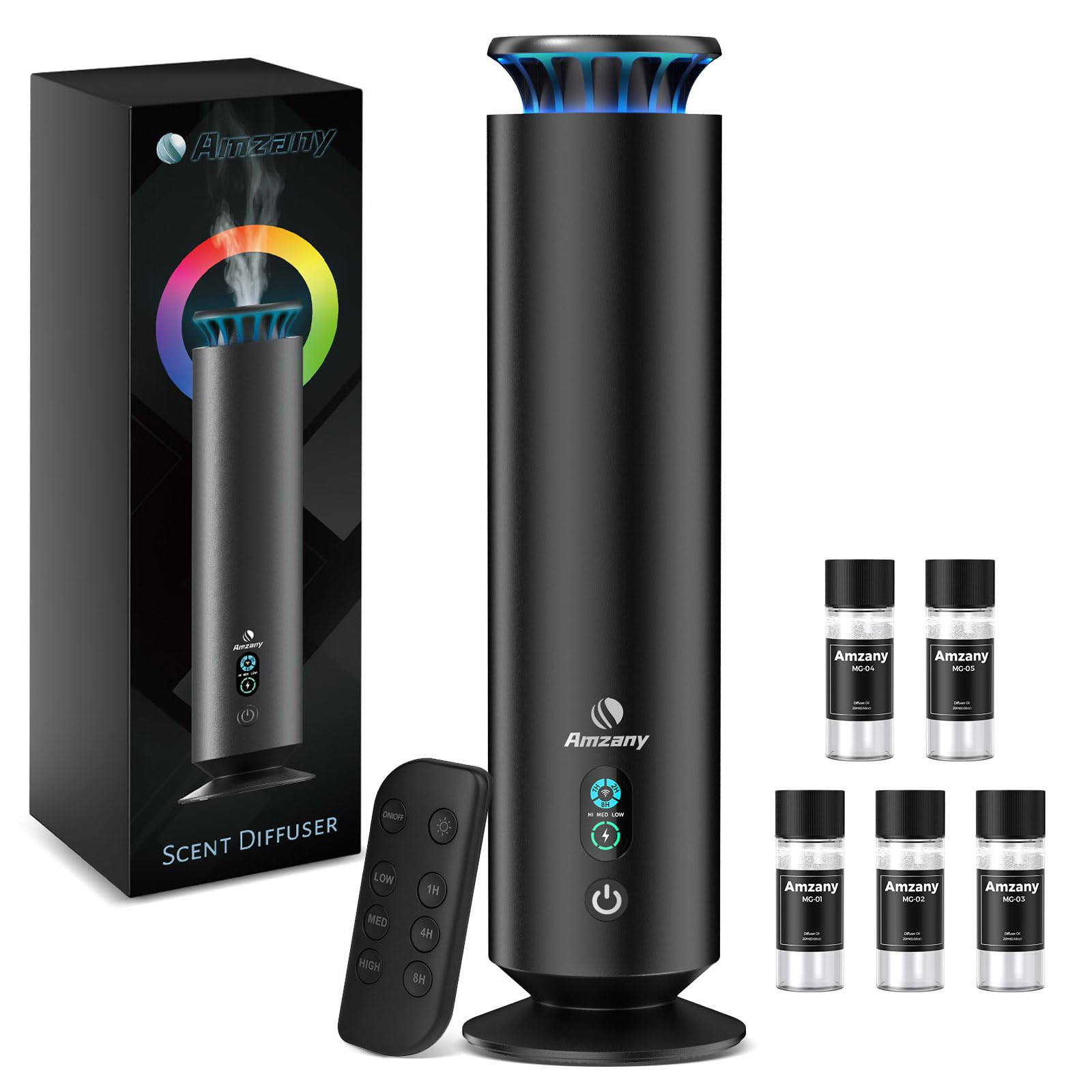 Waterless Scent Diffuser Kit,Scent Diffuser with 7 Lights and Breathing Lights Modes,Max Coverage... | Amazon (US)