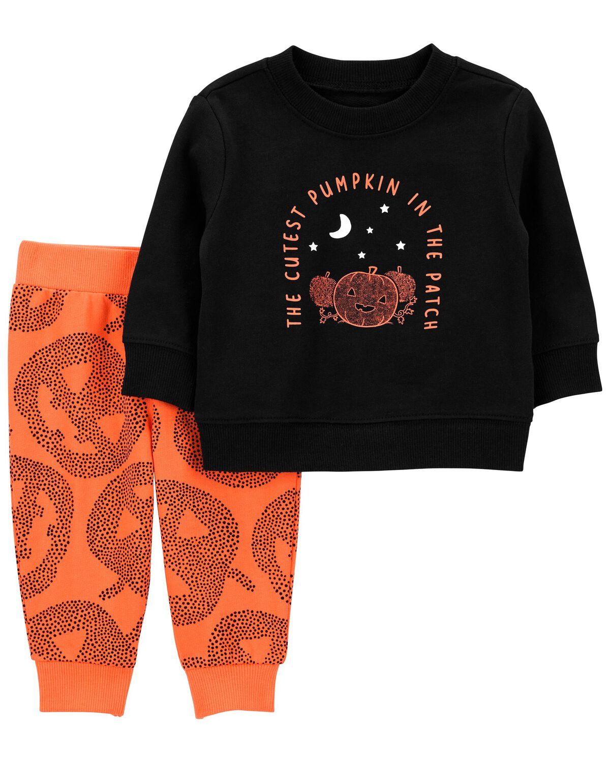 Black/Orange Baby 2-Piece Halloween Pumpkin Outfit Set | carters.com | Carter's