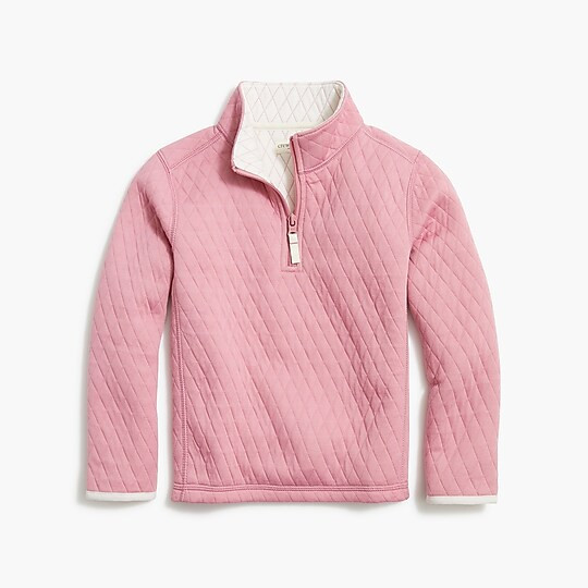 Girls' quilted half-zip pullover | J.Crew Factory