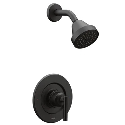 Gibson Pressure Balance Shower Faucet with Lever Handle Moen Finish: Matte Black | Wayfair North America