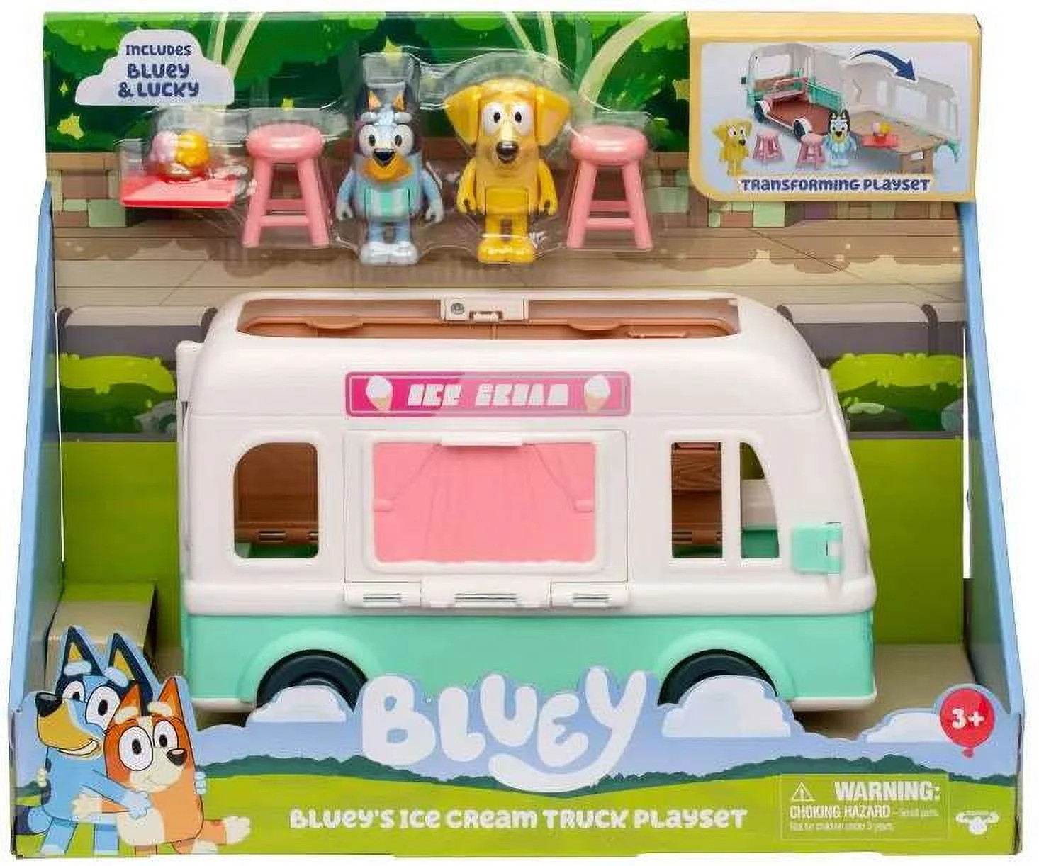 Bluey's Ice Cream Truck Transforming Playset - Walmart.com | Walmart (US)