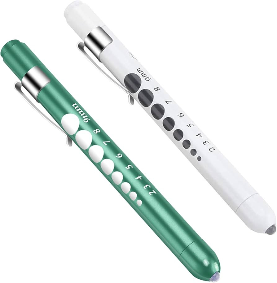 CAVN Pen Light with Pupil Gauge LED Penlight for Nurses Doctors, 2 Pcs Reusable Medical Penlight ... | Amazon (US)