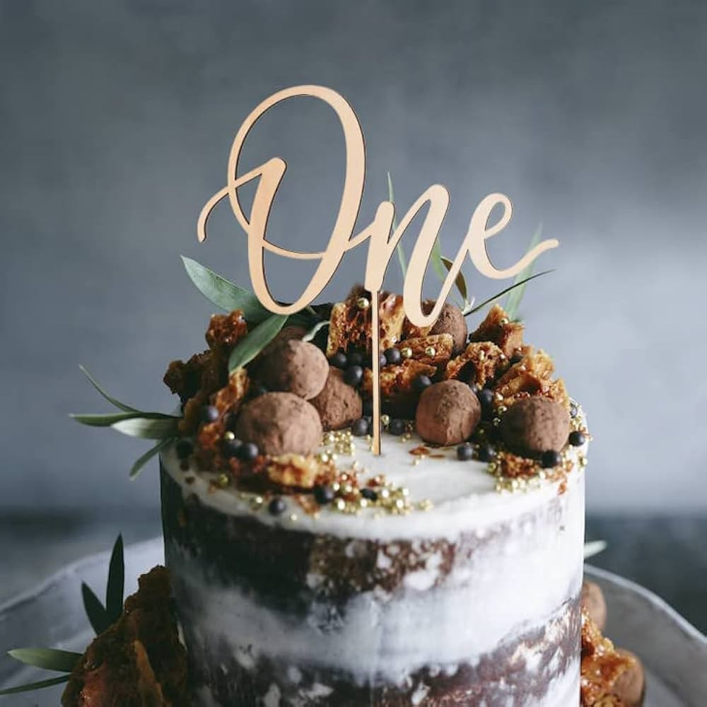 Smash Cake First Birthday Cake Topper for Baby, for Photo Booth Props, Wooden , Wedding Anniversa... | Amazon (US)