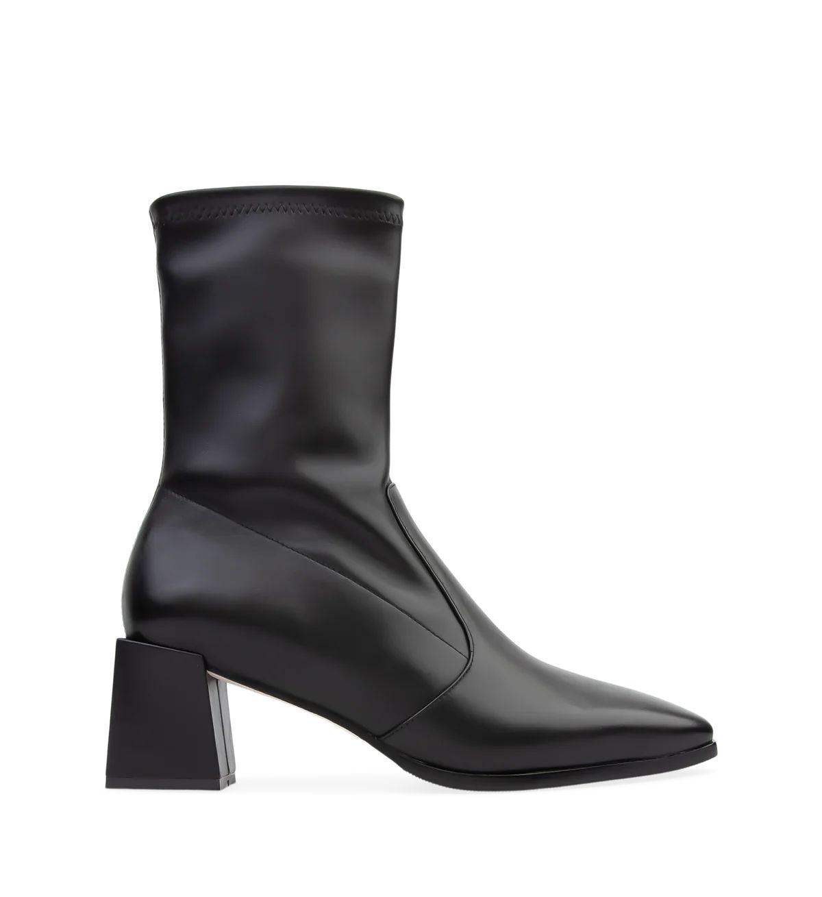 Nightingale Black Leather Heeled Boots | Bared Footwear | Bared Footwear