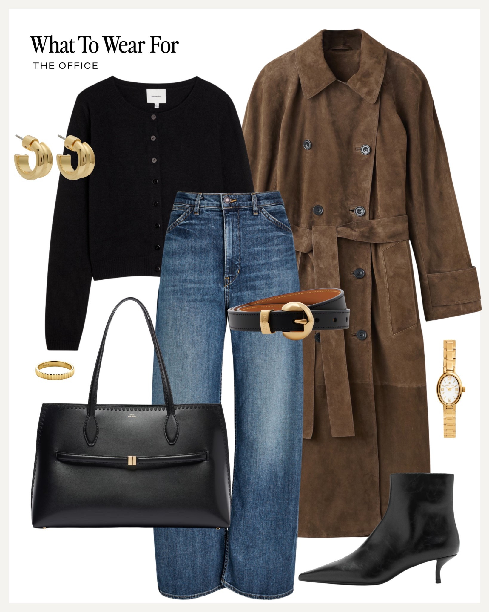 The office 💻

Zara outfits / suede coat / demellier bag / black cardigan / jeans / heeled boots / autumn fashionn

#LTKuk #LTKworkwear #LTKautumn