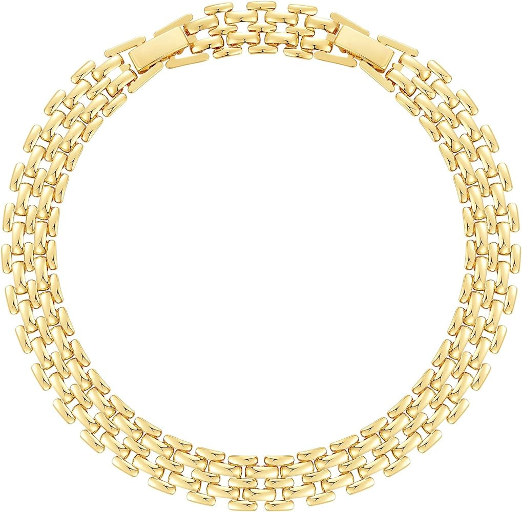 KissYan Gold Ankle Bracelets for Women, 14K Gold Anklets Chunky Cuban Link Chain Summer Beach Foo... | Amazon (US)