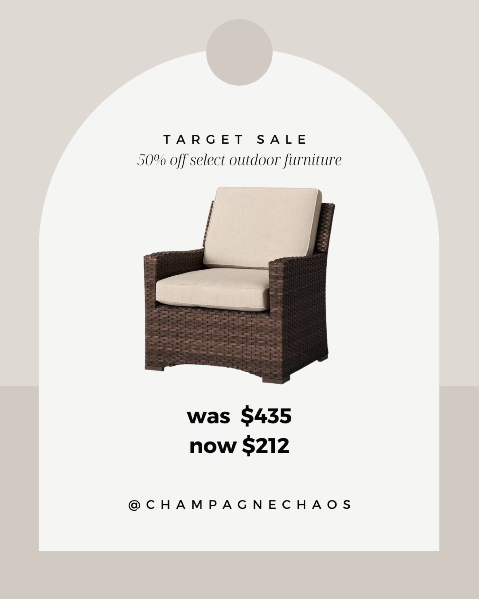 50% off select outdoor furniture at target!

Outdoor patio, outdoor furniture, home

#LTKsalealert #LTKFind #LTKhome