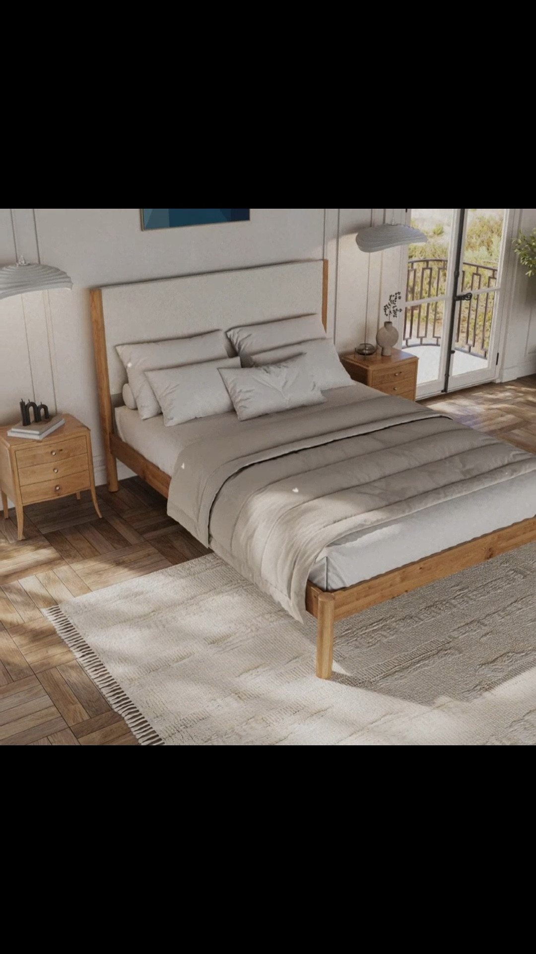 Ardin Solid Wood Bed Frame With Cream Boucle Upholstered 

#LTKUK #LTKTall #LTKSaleAlert
