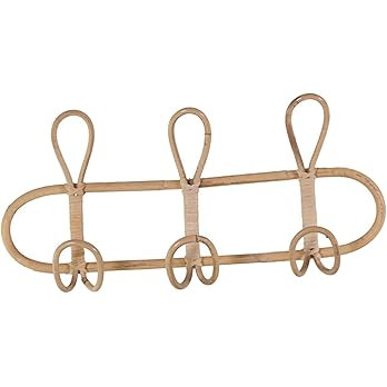 Wall Coat Rack Rattan Ornament Hanging Storage Organizer Hooks Holder Clothes Hooks Door Hanger f... | Amazon (US)
