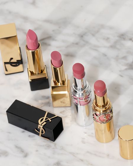 YSL 44 Nude Lavalliere Lipsticks

Rouge Pur Couture
The Bold High Pigment
Love shine
Rouge Volupte Shine (discontinued)

#LTKbeauty