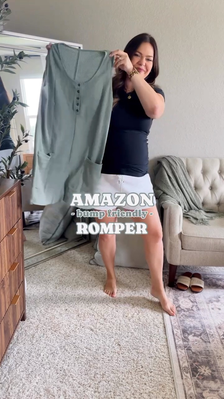 Waffle knit romper w/ pockets non maternity // Bump friendly- wearing size large, comes in other colors. I recommend sizing up one if you want looser fit with bump

Follow my shop @kelsiekristine on the @shop.LTK app to shop this post and get my exclusive app-only content!

#liketkit 

#LTKbump #LTKfindsunder50 #LTKstyletip