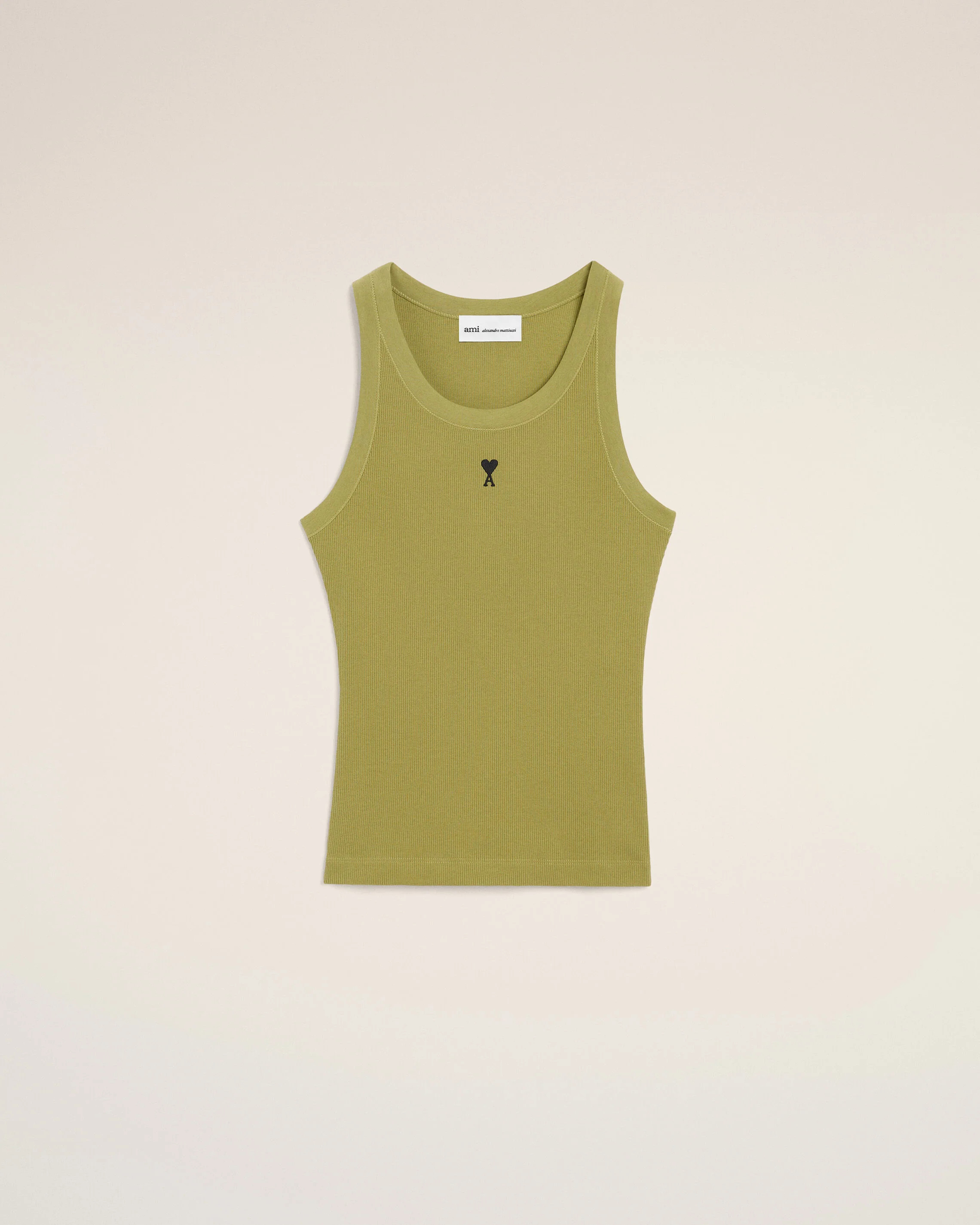 MATCHA Green Cotton Ami De Coeur Tanktop | Ami Paris | AMI Paris FR