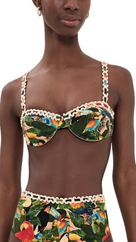 FARM Rio Women's Bird Leaves Underwire Bikini Top, Bird Leaves Sand, XS | Amazon (US)