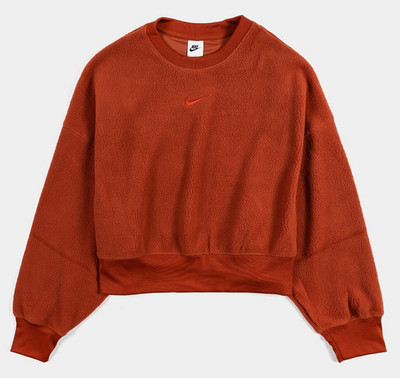 Nike NSW Plush Mod Cropped Crewneck Fleece DQ6844-832 Center Check Womens Size M | eBay | eBay US