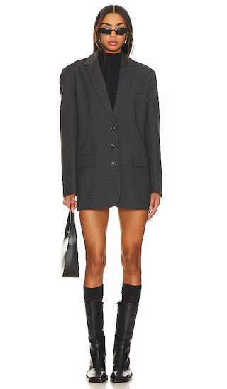 Cohen Boyfriend Blazer Dress in Leni Grey | Revolve Clothing (Global)